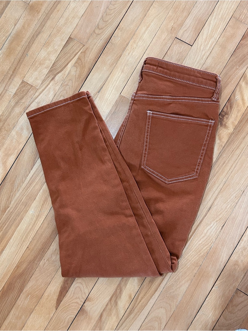 Women’s High-Rise Skinny/Mom Jeans in Rust